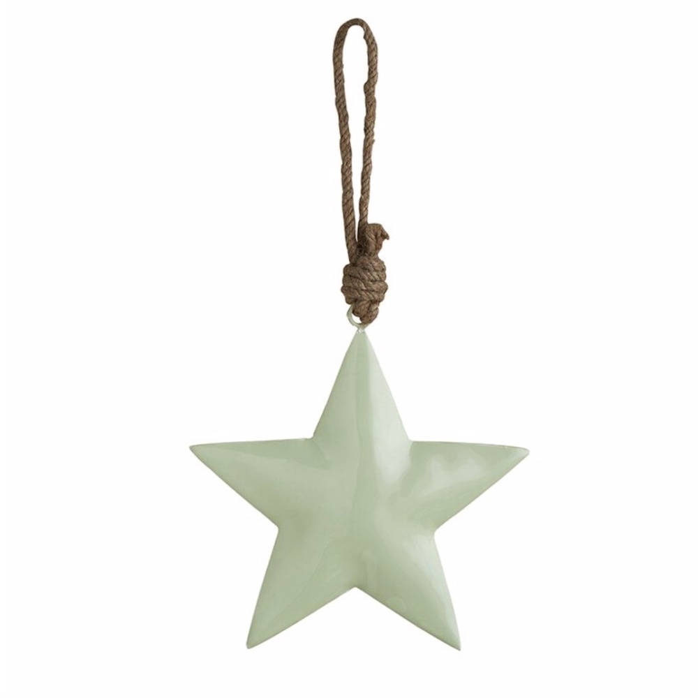 Enamel Nursery Decor MINT GREEN STAR Ornament